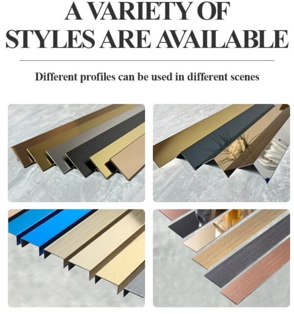 Metal trim Singapore | Decorative tile trim T shape ,U shape L shape Metal trim | Premium quality | - Image 3