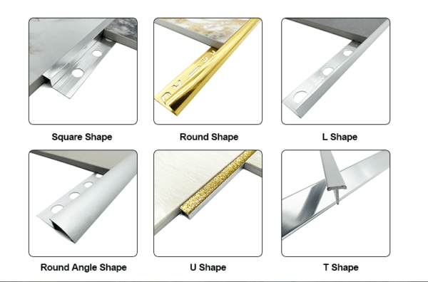 Metal trim Singapore | Decorative tile trim T shape ,U shape L shape Metal trim | Premium quality |