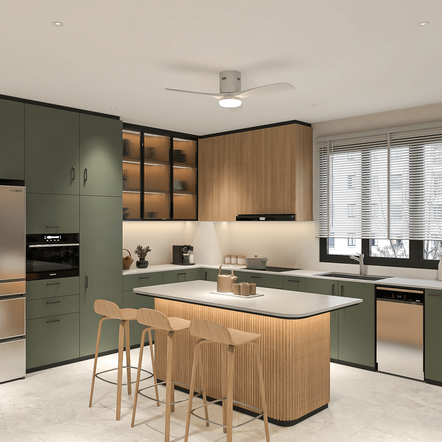aluminium glass cabinet door for kitchen