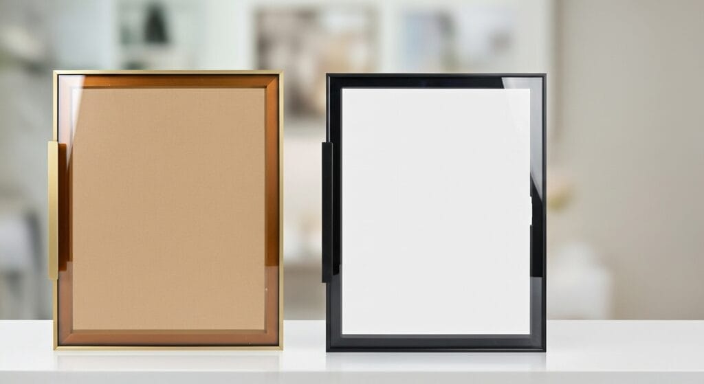 Modern kitchen cabinet glass doors with slim aluminium frames