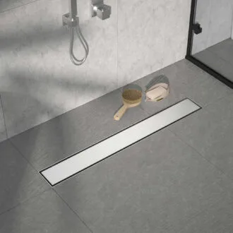 removable tile insert drain grate close up 1.5mm stainless steel