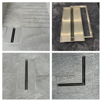 stainless steel tile insert grating cover for driveway drainage