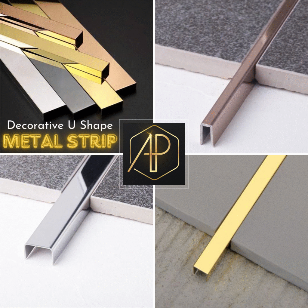 stainless steel U tile edging for luxury interior