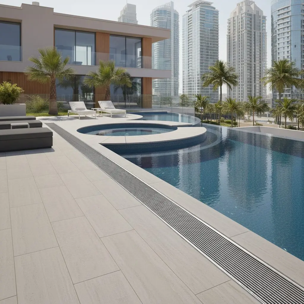 Heel-guard compliant wedge wire grating with 3mm safety gaps for pedestrian walkways