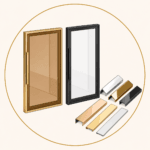 Ultra slim aluminium glass door
