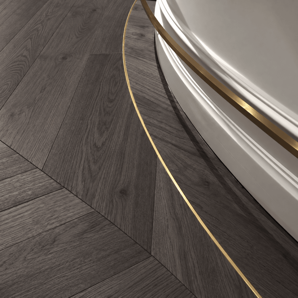 Brass flat bar used on the floor