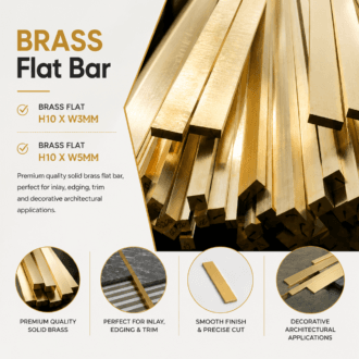 Brass flat bar 10mm width available in 3mm and 5mm thickness