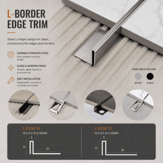 Stainless steel tile metal trim for tile edge and floor transition finishing